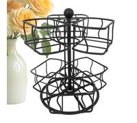 Organizer per bustine di tè | 6 scomparti girevole con 2 livelli - Supporto per cestino bianco caffè e zucchero - per organizzare per casa ufficio bancone e armadio