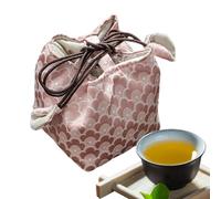 Organizer per bustine di tè, in tessuto portatile ricamato cinese, piccola borsa per tazze da tè, per donne, casa, ufficio, viaggi, vacanze, campeggio, picnic, viaggi su strada