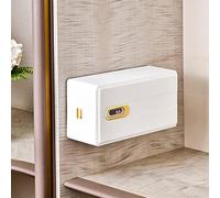 Organizer per calzini, biancheria intima e indumenti con coperchio a cassetto, non richiede foratura, contenitore da armadio, per camera da letto o bagno