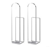 Organizer per cappelli in acrilico per baseball, impilabile a forma di L, supporto trasparente per porta dell'armadio, installazione senza trapano, adatto a tutte le dimensioni, 2