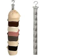 Organizer Per Cappelli Per Porta - Gancio Per Display Antiscivolo A 8 Clip | Appendiabiti Per Cappello Da Baseball Pieghevole E Comodo Da Parete | Per Soggiorno Armadio Guardaroba Dormitorio Appartame