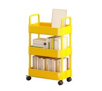 Organizer per carrelli a rotella,Carrelli a rotelle con ruote,Carrello per libri con ruote | Carrelli a rullo utilitari a 3/4 livelli con ruote, carrello portaoggetti con maniglie, adatto per cucina