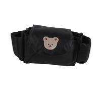 Organizer per Carrozzina con Porta Bicchieri, 2 Scomparti, Nero | Tessuto Oxford Resistente, Tracolla Sospesa, Struttura Compatta, per Passeggiate in Città e Uscite All'aperto