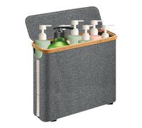 Organizer per carta igienica da bagno - Cesto arrotolabile impermeabile, ripiano per armadio , scaffale da tavolo, organizer decorativo per tessuti per WC | Pratico supporto in tessuto