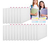 Organizer per carta per album di ritagli, scatola in polipropilene trasparente con etichette autoadesive per indice, per conservare documenti, cartone, vinile e foto, organizer trasparente per oggetti
