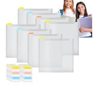 Organizer per carta per album di ritagli, scatola in polipropilene trasparente con etichette autoadesive per indice, per conservare documenti, cartone, vinile e foto, organizer trasparente per oggetti