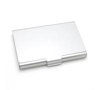 Organizer per carte di credito e carte di debito, in lega di alluminio, a basso profilo, spessore 10 mm, per un comodo trasporto (argento)