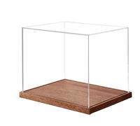 Organizer per casco sportivo - Scatola portaoggetti trasparente, resistente in legno acrilico, elegante design | Supporto per vetrina per attrezzi da collezione, custodia protettiva antipolvere