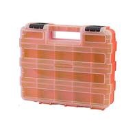 Organizer per cassetta degli attrezzi, portatile, 34 scomparti, con coperchio, per riporre le punte e riporre gli attrezzi, per viti, , chiodi, piedistallo, per componenti elettronici, gioielli