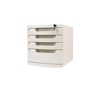 Organizer per cassetti da scrivania a 4 strati con serratura per dati per ufficio cassetto riservatezza ufficio desktop cassetto organizer bianco (30 cm, 4 strati)