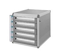 Organizer per cassetti da scrivania in lega di alluminio con serratura per dati per ufficio con serratura Organizer per cassetti desktop per ufficio (design: 5 strati) (dimensioni: 4 strati)
