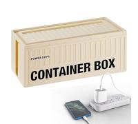 Organizer per cavi - Custodia grande per riporre cavi, contenitore per gestione desktop antipolvere con coperchio | Supporto per presa di protezione da sovratensioni per ocu