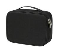 Organizer per cavi da viaggio, compatto, impermeabile, per elettronica, facile da trasportare, per valigia, zaino, borsa tote (nero)