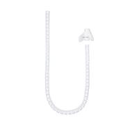 Organizer per cavi flessibile da 25 mm, 1 m, colore bianco, ideale per mantenere spazi ordinati ed evitare grovigli nei cavi.