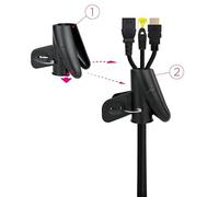 Organizer per cavi flessibile da 25 mm, 3 m, colore nero per mantenere i cavi ordinati ed evitare grovigli negli spazi di lavoro e nella casa.