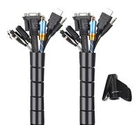 Organizer per cavi flessibile da 25 mm e 2 m in colore nero. Mantieni i tuoi spazi ordinati e privi di grovigli, con nanocable, ideale per qualsiasi ambiente.