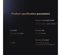 Organizer Per Cavo Elettrico Di Tipo 2 Da Muro Per Un'Area Di Ricarica Ordinata