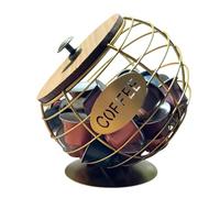 Organizer per cialde di caffè, supporto per cialde di caffè, case da caffè in ferro con coperchio, supporto per snack in metallo, scaffale organizzatore da cucina, decorazione per scrivere