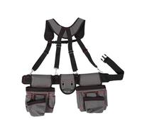 Organizer per cintura da lavoro professionale con bretelle, cintura da costruzione resistente con 12 tasche per elettricisti, carpentieri e giardinieri, ampio supporto per le spall