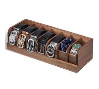 Organizer per cinture, 7 scomparti, supporto per cintura per armadio e organizer per cintura, organizer per cintura, organizer per cinture, ganci per cinture per uomini e donne (legno di acacia)