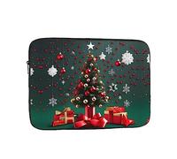 Organizer per computer portatile con stampa a forma di albero di Natale con palla rotonda, 38,1 cm, perfetto per lavoro casual o scuola borsa per il trasporto