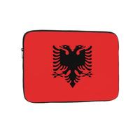 Organizer per computer portatile con stampa bandiera albanese, 38 cm, perfetto per il lavoro casual o la scuola borsa da trasporto per laptop