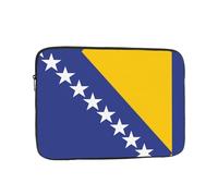 Organizer per computer portatile con stampa bandiera della Bosnia ed Erzegovina, 15 pollici, perfetto per il business casual o la scuola borsa per il trasporto del computer portatile
