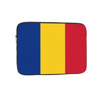 Organizer per computer portatile con stampa bandiera della Romania, da 15 pollici, perfetto per il lavoro casual o la scuola borsa per il trasporto del computer portatile