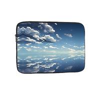 Organizer per computer portatile con stampa cielo blu e nuvole bianche, 38 cm, perfetto per il lavoro casual o la scuola borsa per il trasporto del computer portatile
