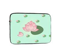 Organizer per computer portatile con stampa di fiori di loto in attesa di sbocciare, 38 cm, perfetto per lavoro casual o scuola borsa per il trasporto del computer portatile
