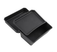 Organizer per console centrale in TPE per Kia EV3 2024-2025, scatola portaoggetti inferiore a doppio strato con coperchio per la privacy, accessorio interno auto resistente ai graffi, colore nero