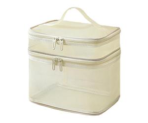 Organizer per cosmetici in nylon - Borsa da bagno da viaggio leggera, capiente borsa per il trucco a più scomparti per viaggi di vacanza, essenziale per donne e ragazze | So