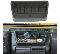 Organizer per cruscotto per TJ per Wrangler 1997-2006, scatola console pannello superiore, nero ABS portamonete di ricambio con supporto
