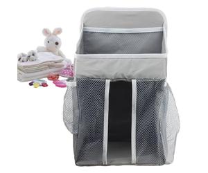 Organizer per culla con testiera | Contenitore per giocattoli per lettino | Ciondolo per genitori e madri, asili, casa, bagno, camera da, soggiorno, giocattoli, biberon