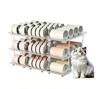 Organizer per dispensa: scaffale per lattine a doppio strato, supporto a doppio strato, scaffale modulare, adatto per cucina, dispensa, frigorifero, armadio, garage, libreria, spazio