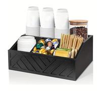 Organizer Per Dispenser Da Caffè - Organizer Caffe Da Banco In Legno - Accessori Per Angolo Caffè E Snack Per Il Bar - Contenitore Per Accessori Per Ufficio, Casa, Cucina, Bar, Lounge E Hall Di Hotel