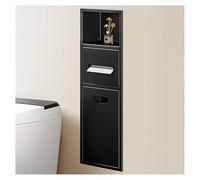 Organizer per doccia in acciaio inox, impermeabile, a parete, a 2 ripiani, con cestino, soluzione salvaspazio per bagno, design senza piastrelle, bianco, 80 x 18 x 12,5 cm