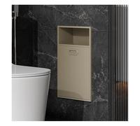 Organizer per doccia in acciaio inox, montaggio a parete, senza bisogno di piastrelle, mensola verticale a doppio strato con bidone della spazzatura, nero, 30 x 65 x 14 cm, soluzione salvaspazio per
