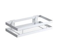 Organizer per doccia, Portaoggetti da doccia in acciaio al carbonio | Bianco 20-35 cm: for l'organizzazione della cucina e del bagno(20cm)