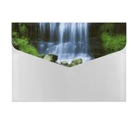 Organizer per documenti a fisarmonica a cascata che scorre verso il basso, 6 tasche, cartella portadocumenti espandibile con etichette, cartelle per documenti da viaggio, buste in plastica con