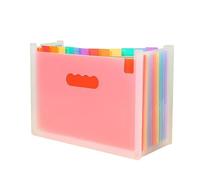 Organizer per documenti a fisarmonica, formato lettera interna, espandibile, impermeabile, con etichette, grande capacità, organizer per ufficio (13 griglie trasparenti scoperte)