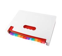 Organizer per documenti a fisarmonica, formato lettera interna, espandibile, impermeabile, con etichette, grande capacità, organizer per ufficio (25 scomparti bianchi scoperti)