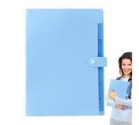 Organizer per documenti - Cartella a 7 tasche in PP A4, adesivi per etichette colorate | Archiviazione di file di ricevute per ufficio, casa, scuola, aula aziendale, gestione dei documenti personali