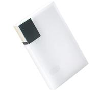 Organizer per documenti finanziari, traslucido, con 80 scomparti per ricevute e 24 scomparti per schede, design a custodia scorrevole, custodia in PVC per assegni e estratti conto bancari