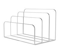 Organizer per documenti in acrilico a 3 scomparti per scrivania, organizer per documenti verticale, organizer trasparente per posta, 17,5 cm 17,5 cm, porta documenti per lettere, documenti, notebook