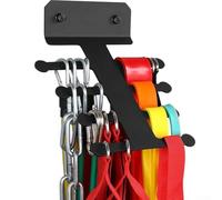 Organizer per fasce di resistenza da parete in metallo resistente, per casa, palestra, adatto per bande, maniglie, cinghie per caviglie, ancoraggi per porte, barre arricciate, catene e cinture per
