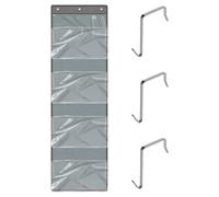 Organizer per filati da appendere, grande capacità, organizer salvaspazio per uncinetto, borsa portaoggetti da appendere con 5 scomparti con cerniera per gli amanti del lavoro a maglia all'uncinetto