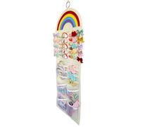 Organizer Per Fiocchi Per Capelli Per Bambini - Borse Da Parete 35x92 Cm Con Tasca In Rete | Porta Per Ragazze, Decorazione Della Stanza Per Le Figlie, Fascia Per Capelli, Gioielli, Elastici, O