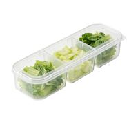 Organizer per frigo Scatole impilabili con coperchio | Contenitori divisibili e impilabili per frigo per preparazione pasti, cipollotto, , aglio, cucina e dispensa