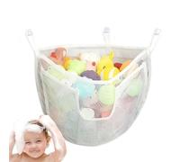 Organizer per giocattoli da bagno,Organizzatore in rete ad angolo per giocattoli da bagno con cesto e vassoio - cesto grande volume per bagno doccia bambino casa dormitorio armadio soggiorno piscina